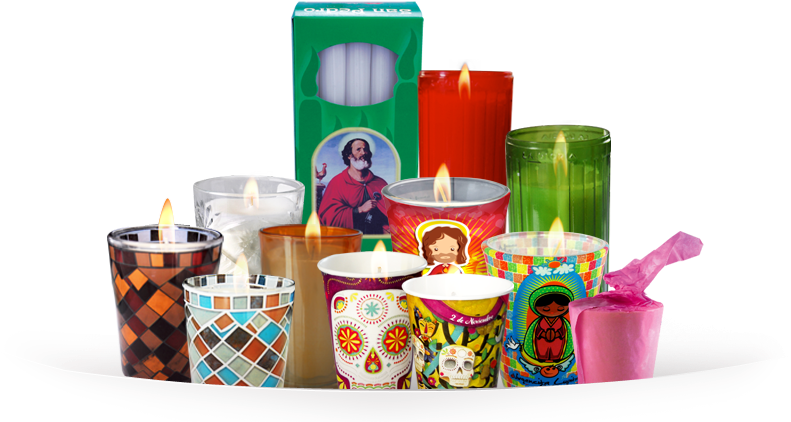 Veladoras Para El Altar De Día De Muertos (797x422), Png Download