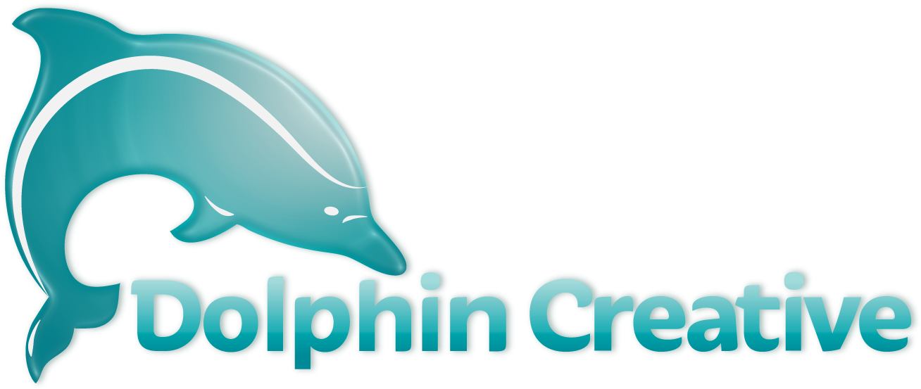 Dolphin Creative Graphic Design (1357x582), Png Download