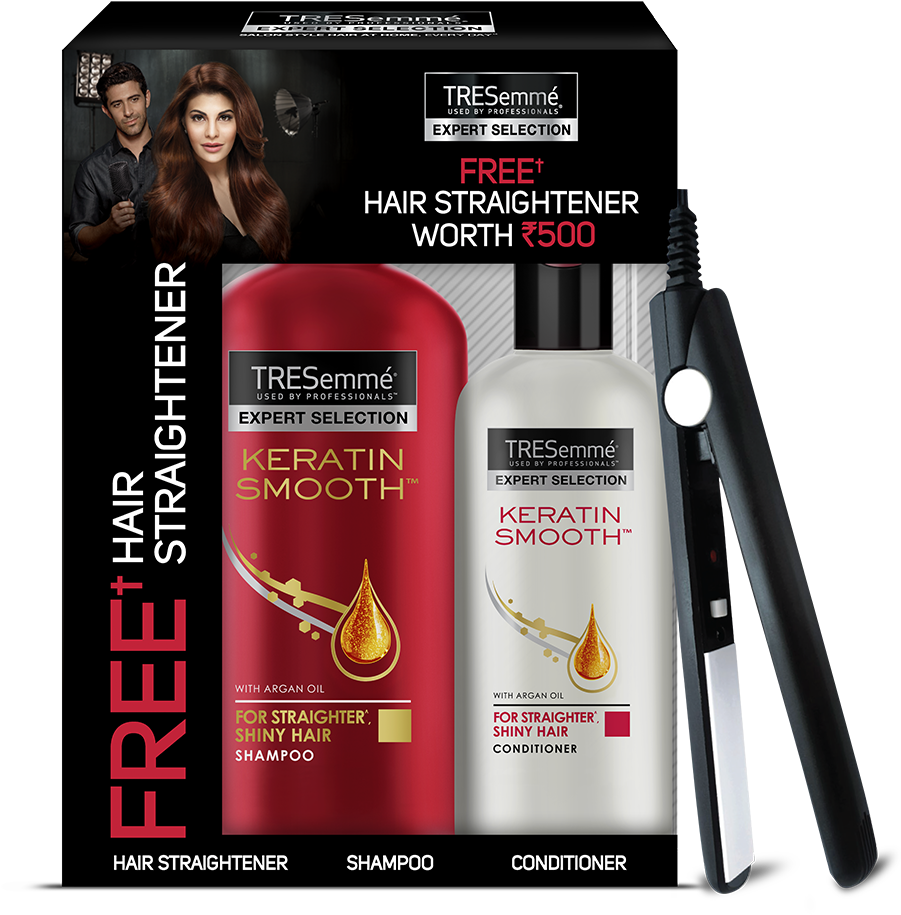 tresemme smooth and shine shampoo with free straightener