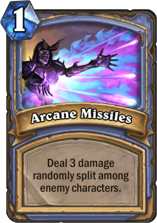 Arcane Missiles Card (567x811), Png Download
