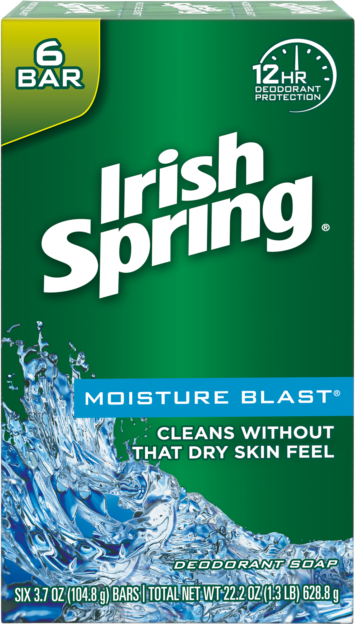 Irish Spring Moisture Blast, Moisturizing Bar Soap, (2500x2500), Png Download