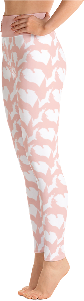 Michigan Mitten Yoga Pants (1000x1000), Png Download