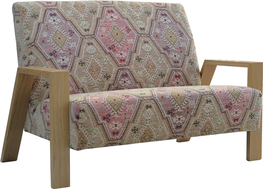 Beautiful Looking 2 Seater With Wooden Arms Which You (900x900), Png Download