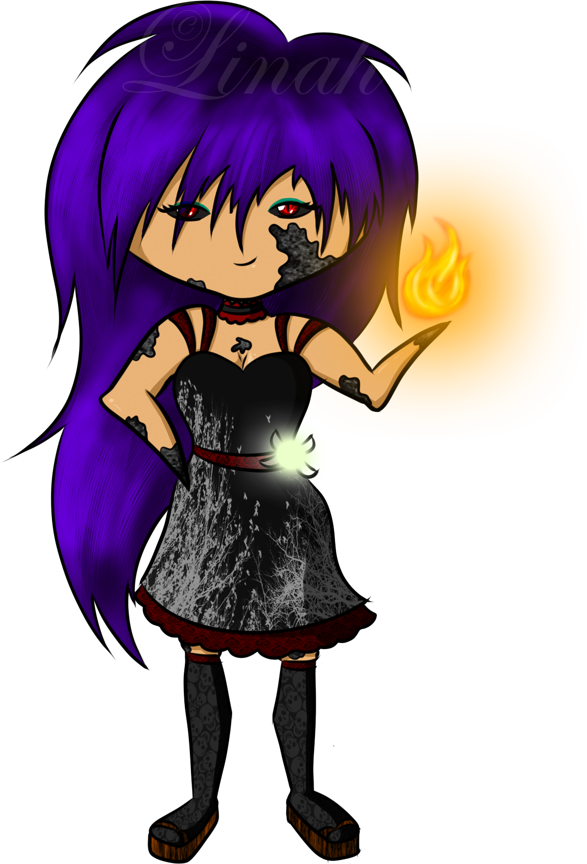 Flame Maid (1153x1697), Png Download