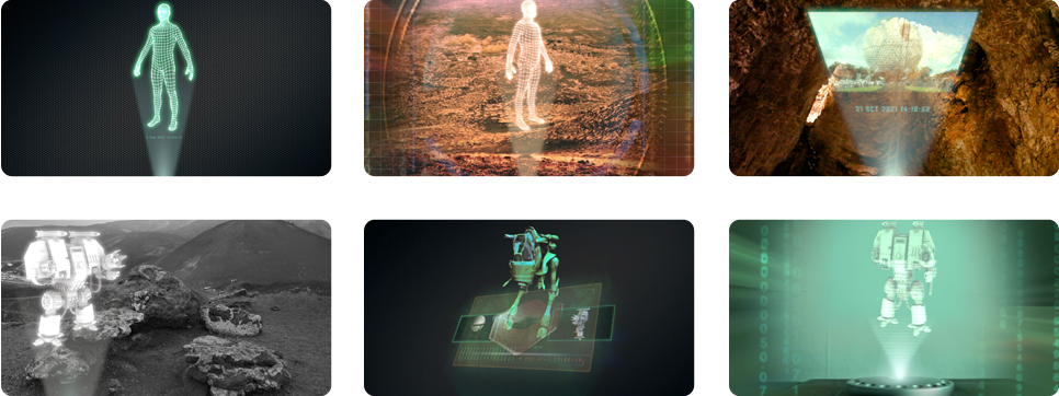 Hi-tech Holograms Holographic Objects (966x362), Png Download