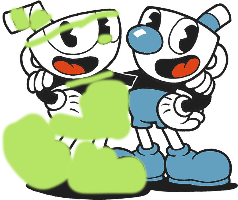 Jings And Mugman (858x718), Png Download