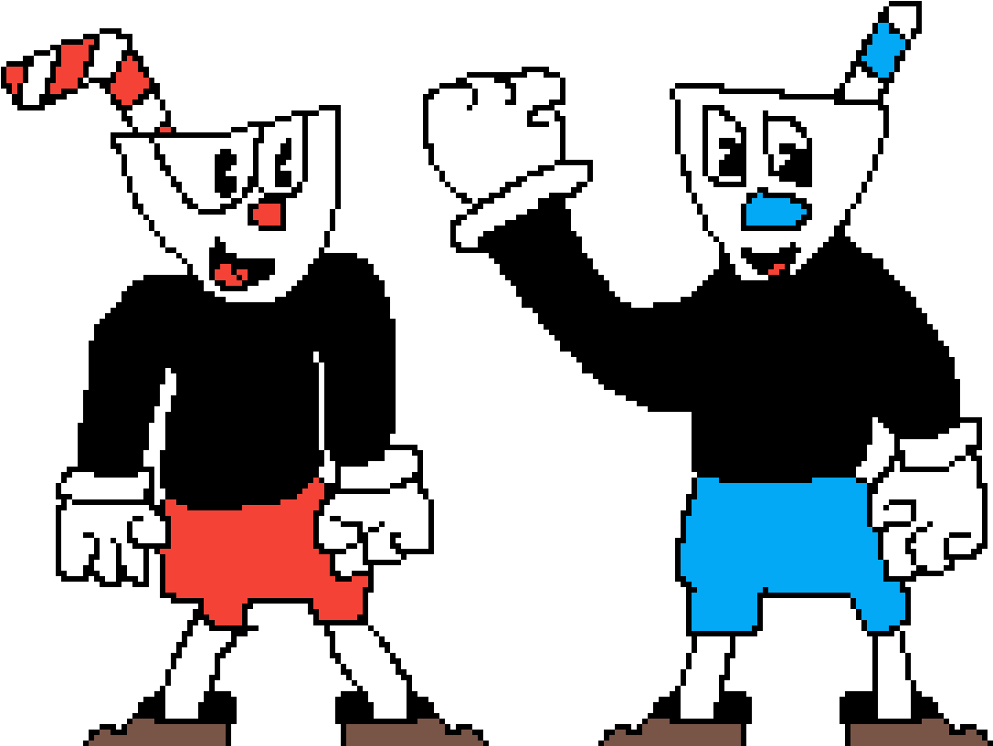 Cuphead And His Pal, Mugman (1200x840), Png Download
