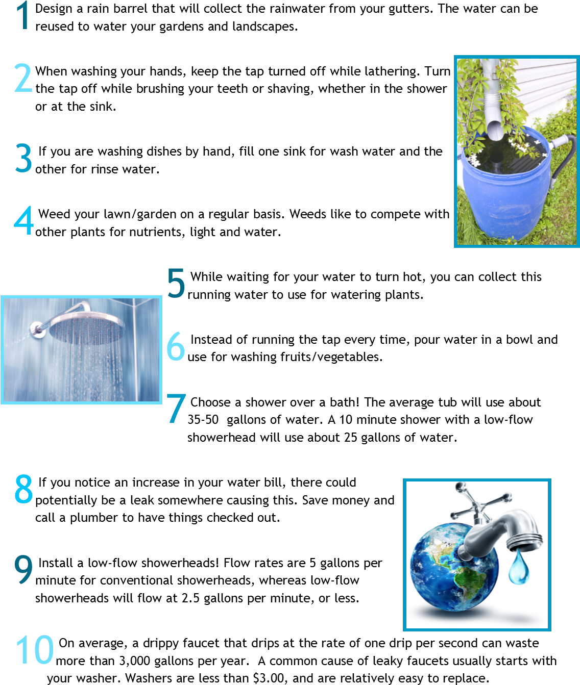 Top 10 Tips For Water Conservation - 10 Tips Of Water Conservation (768x917), Png Download