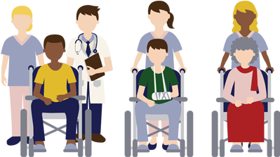 Story Nurse With Patients No Bg 484×252 Png - Nursing Home Png (484x252), Png Download