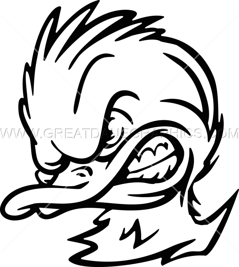 Graphic Black And White Stock Duck At Getdrawings Com - Mean Duck Clip Art (825x923), Png Download