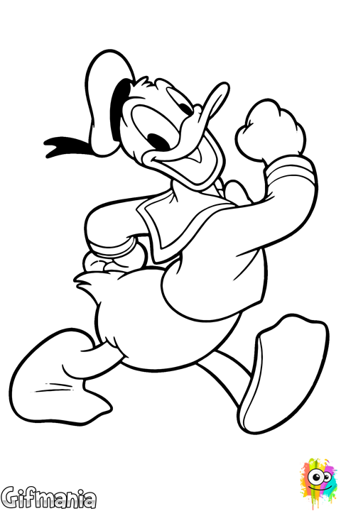 Drawing Donald Duck 94 - Donald Duck Silhouette Png (480x720), Png Download