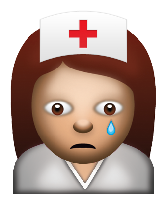 Nursing S Cap Head Transprent Png Free - Sad Nurse Png (550x550), Png Download