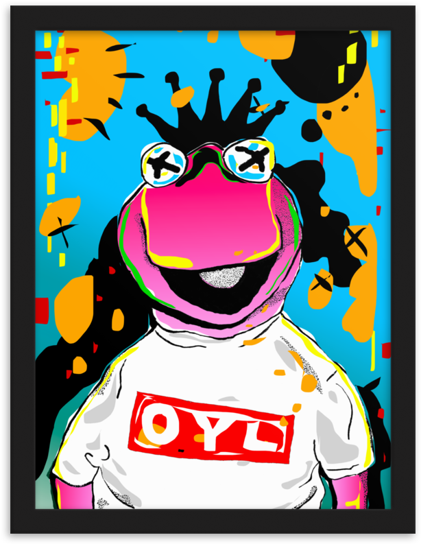 Load Image Into Gallery Viewer, Kermit Art Print - Cartoon (1000x1000), Png Download