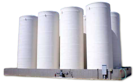 Fiberglass Vertical Flat Bottom Tanks - Cement Silo Png (585x363), Png Download