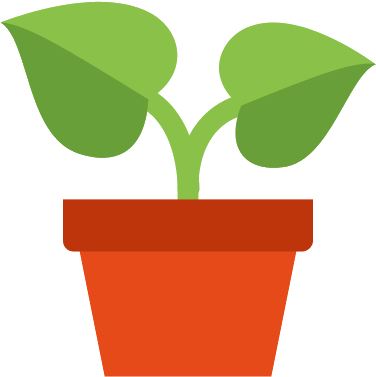 Potted Plants Icon (500x500), Png Download
