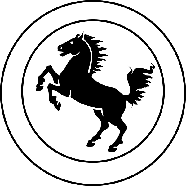 Gat Colts Badge Clip Art - Wild Stallion! Ornament (round) (600x600), Png Download