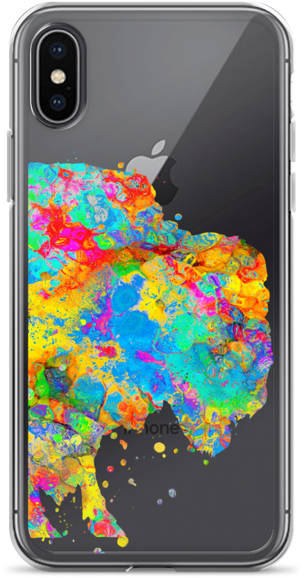 Watercolor Buffalo Clear Iphone Case - Mobile Phone Case (1000x1000), Png Download