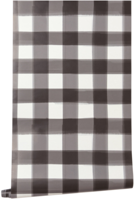Burnside Buffalo Check In Black Wallpaper Sample - Chemise À Carreaux Noir Et Jaune (459x480), Png Download