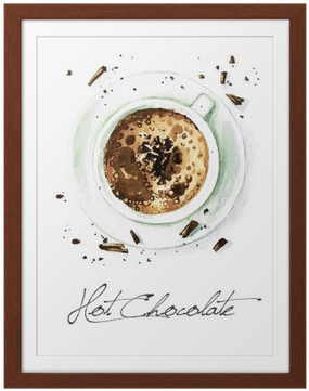 Watercolor Food Painting - Hot Chocolate Watercolor (400x400), Png Download