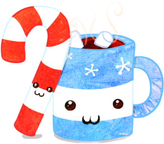 Peppermint Hot Chocolate By Candylandcan On Deviantart - Painting (400x395), Png Download
