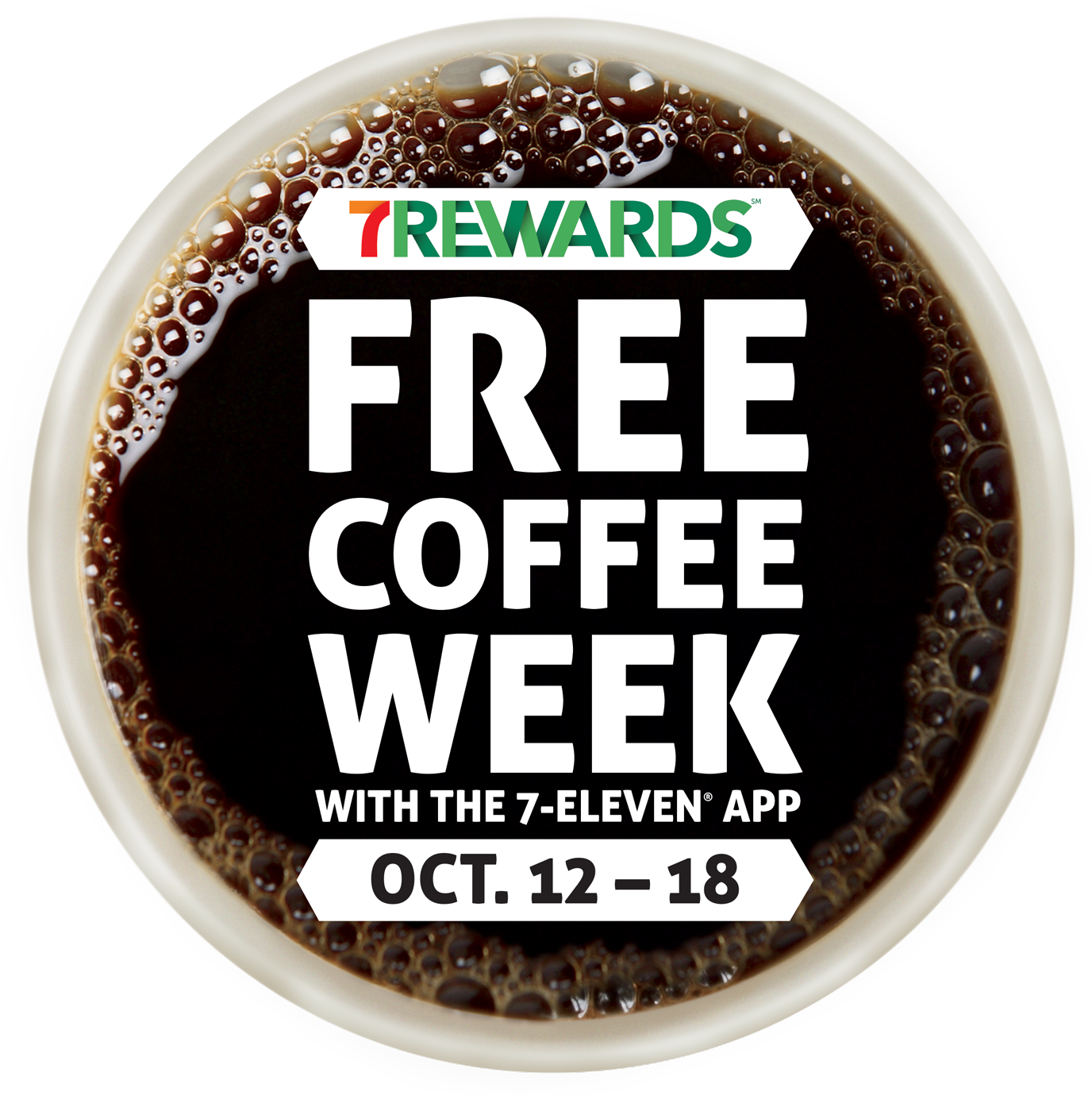 Free Coffee Png Graphic Royalty Free Stock - 7 Eleven Coffee 2016 Promotion (1500x1500), Png Download