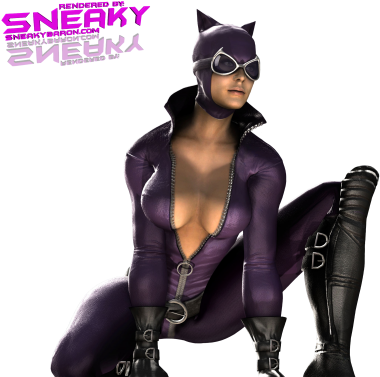Catwoman - Dc Vs Mortal Kombat Catwoman (400x393), Png Download