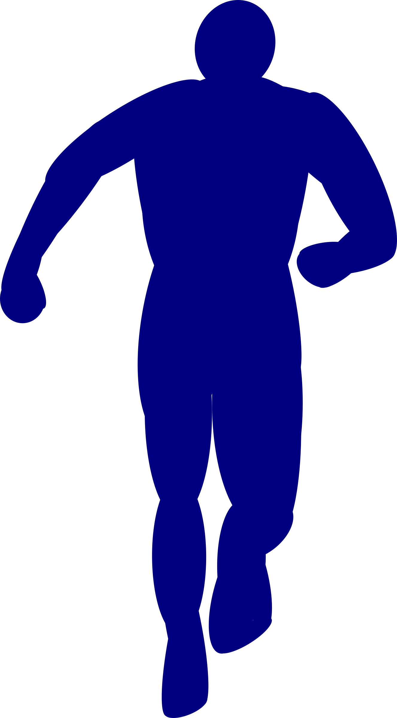 People - Running Man Clip Art (1327x2400), Png Download