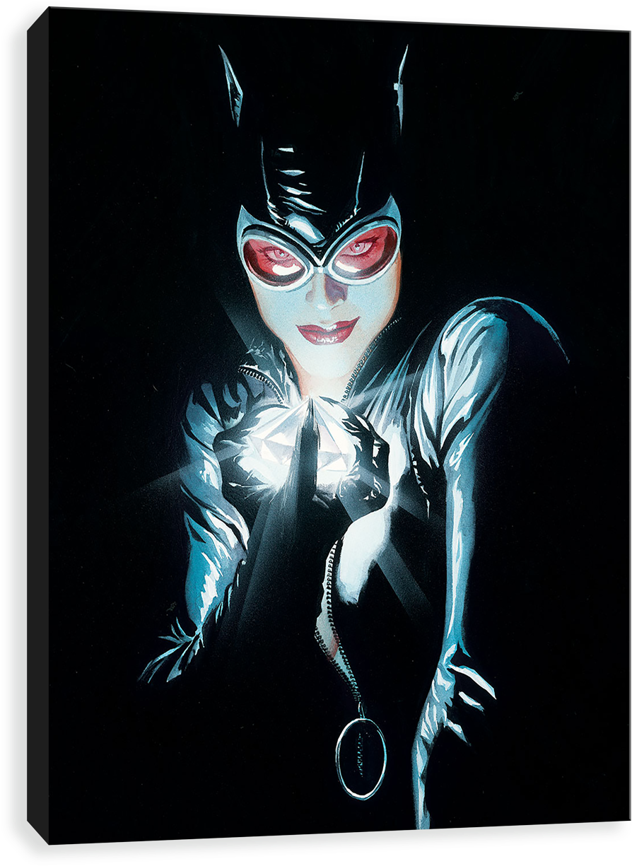 Alex Ross - Catwoman - Harley Quinn Vs Cat Woman (1280x1280), Png Download
