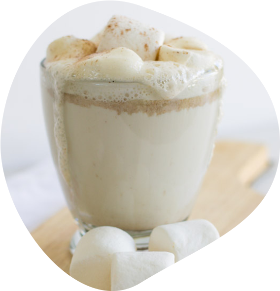Boozy White Hot Chocolate - Hot Chocolate (600x600), Png Download