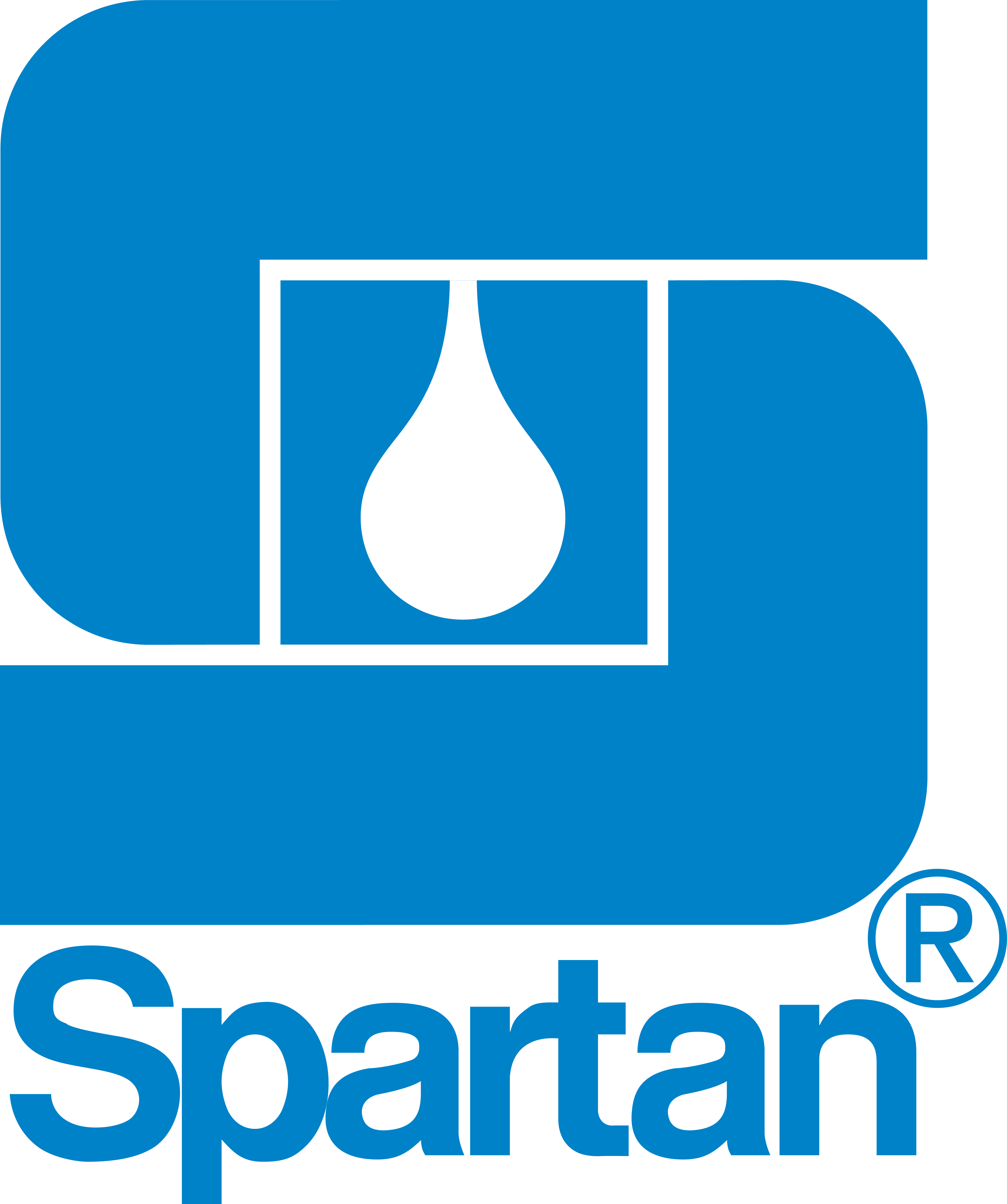 Spartan Logo White - Spartan Chemical Logo Png (3804x4550), Png Download