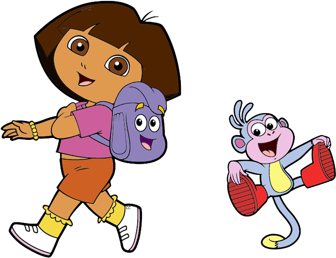 Png Royalty Free Download Bookbag Drawing Dora Character - Dora Clip Art (707x544), Png Download