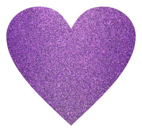 Clipart Transparent Stock Ftestickers Heart Glitter - Cute Glitter Purple Heart (885x835), Png Download