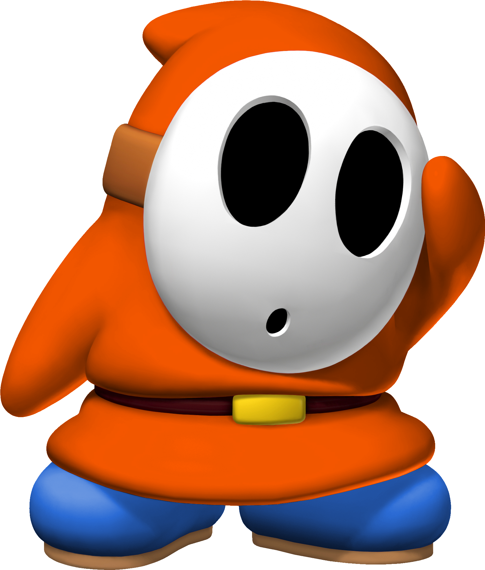 Download Acl Mk8 Orange Shy Guy Super Mario Red Character PNG Image