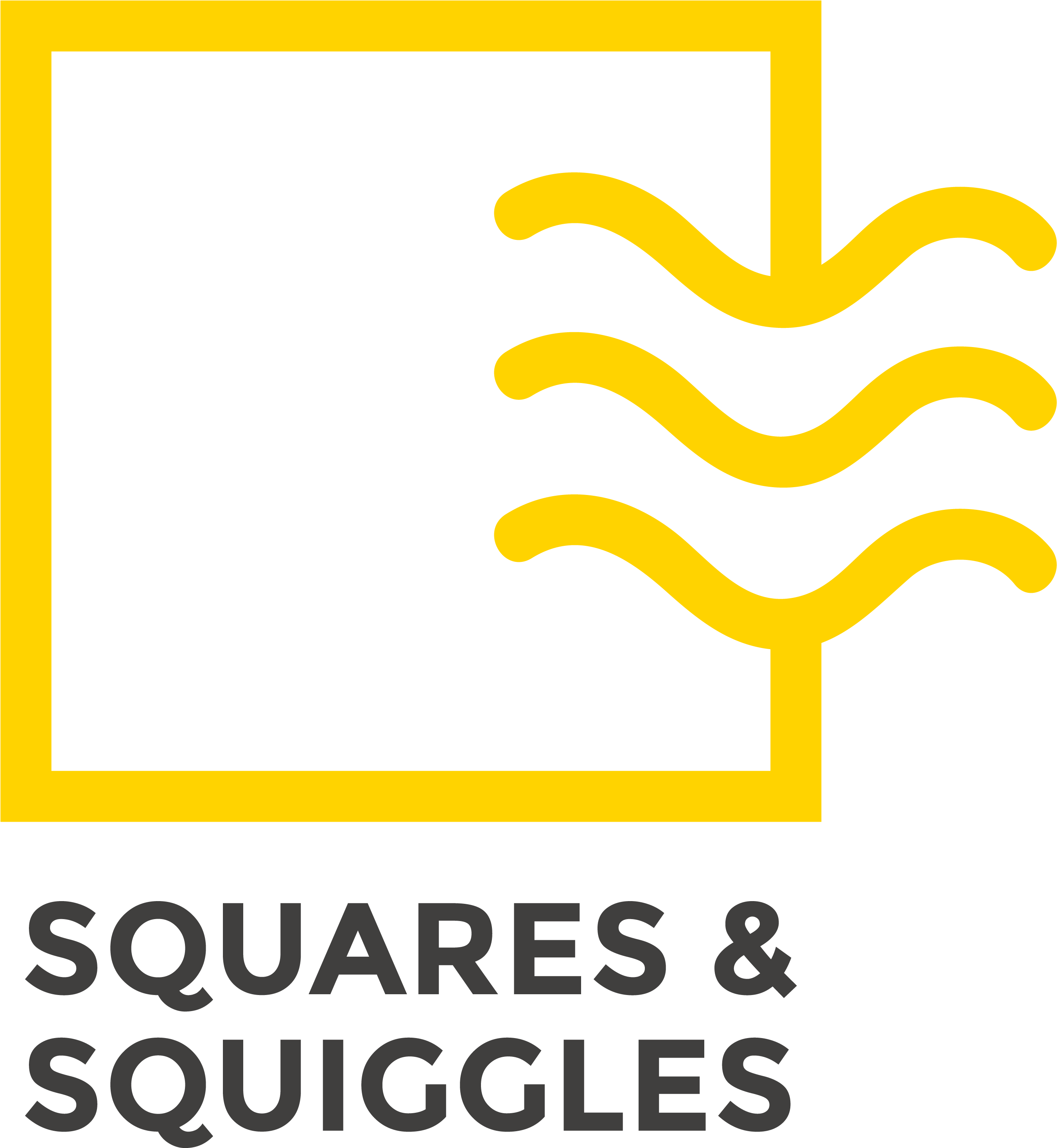 Squares Squiggles - Uto Karem Body Move (3334x3334), Png Download