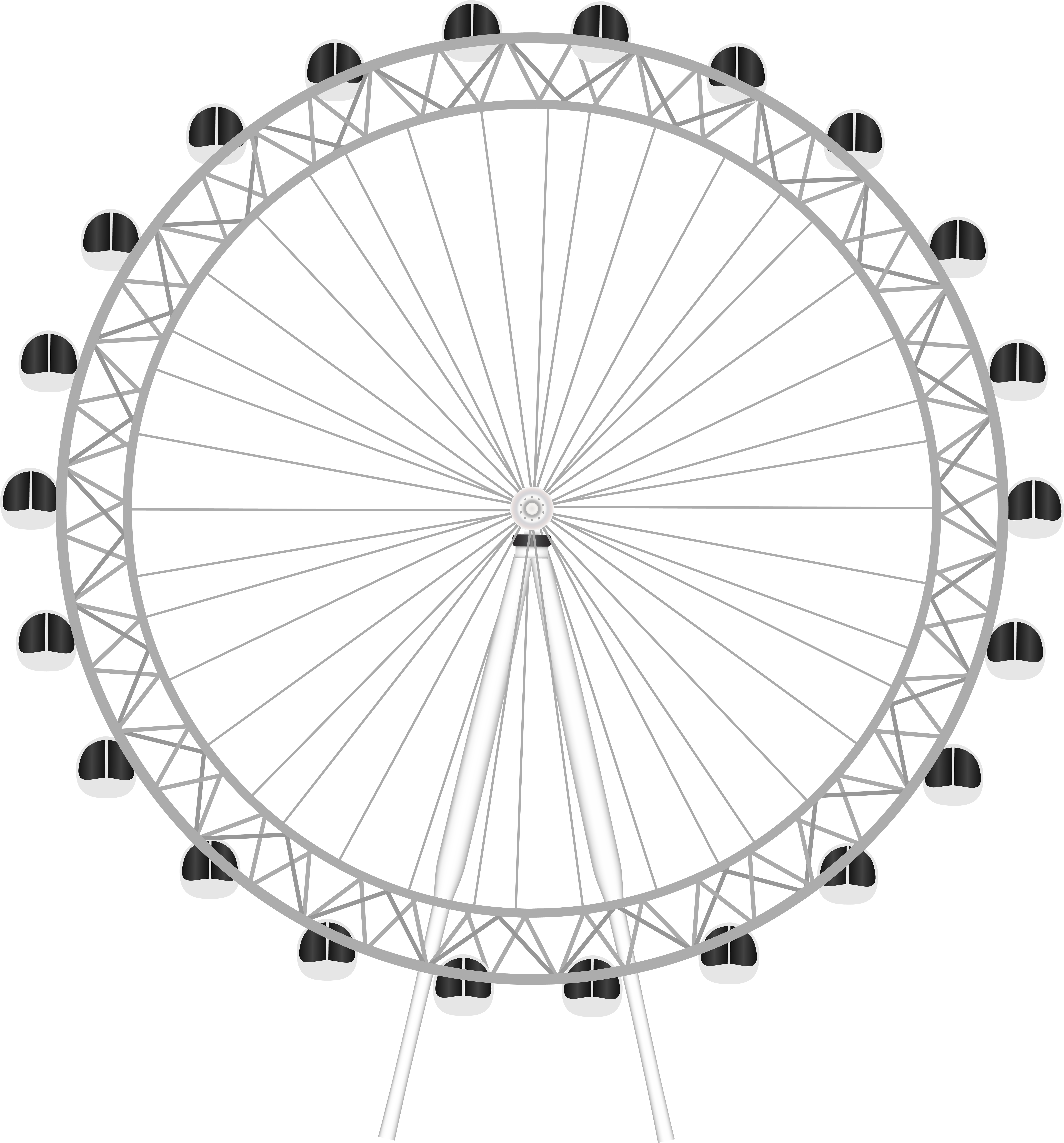 London Eye Png Clip Art (7424x8000), Png Download