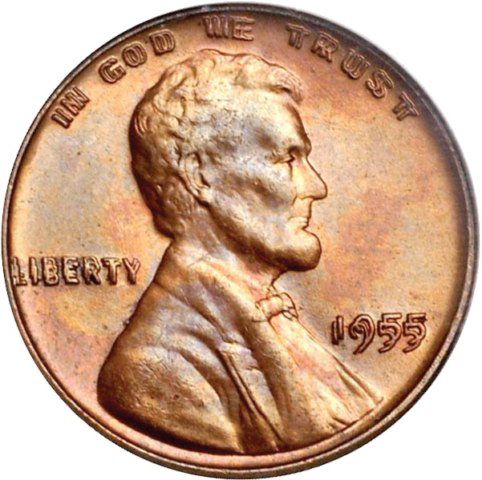 Penny Png Photos - 1955 Double Die Penny (482x480), Png Download