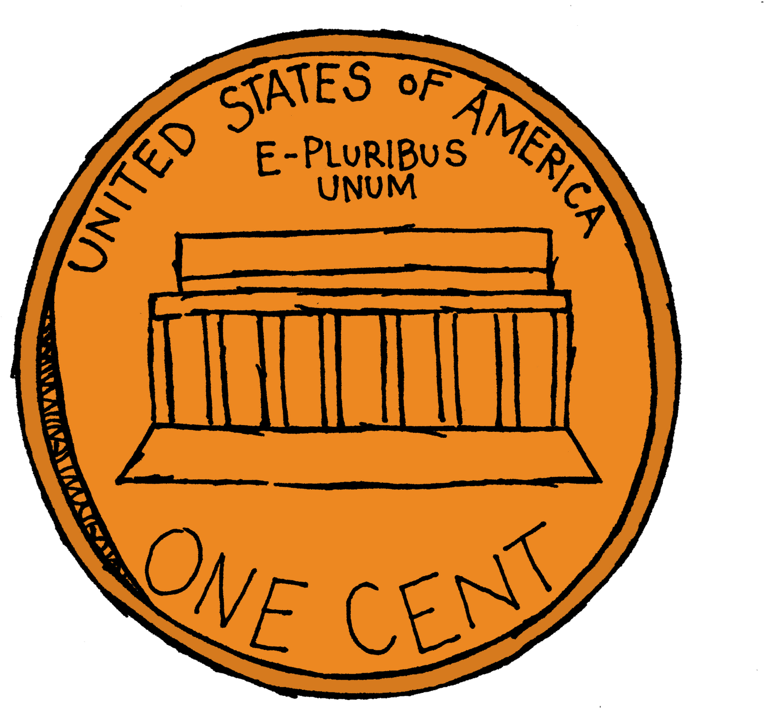 Penny - Cent Clipart (1600x1600), Png Download