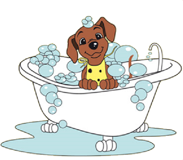 Download Dog In Bathtub Clip Art - Dog In Bath Clipart PNG Image with ...