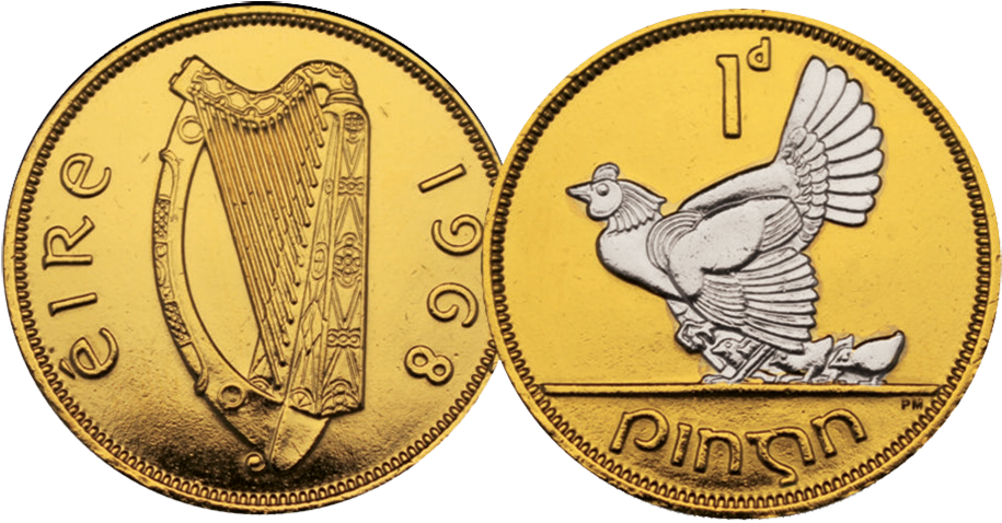 The Last Ever Pre-decimal Penny - Gold Coin (1000x500), Png Download