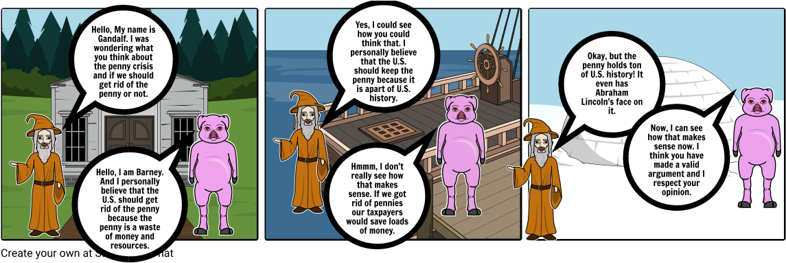 Penny - Cartoon (1164x385), Png Download