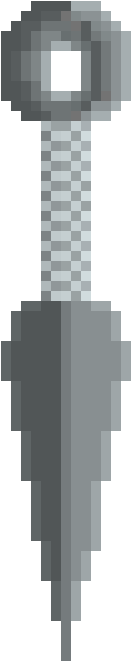 Kunai - Pixel Art (230x740), Png Download