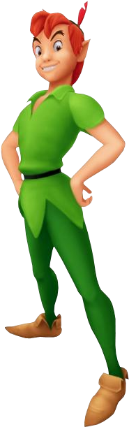 Kingdom Hearts Peter Pan Png - Disney Peter Pan Kingdom Hearts (318x623), Png Download