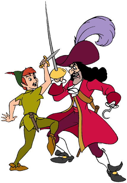 Peter Pan, Captain Hook Fighting - Peter Pan And Captain Hook Fight (429x615), Png Download