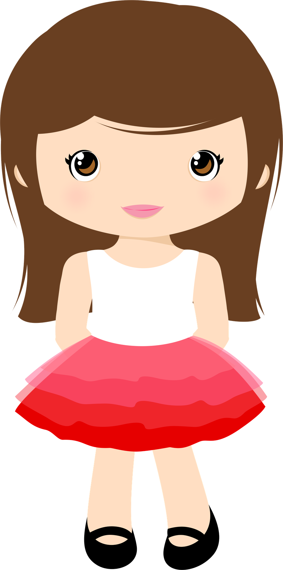 Mickey E Minnie Minus Mouse Dressup And - Girl Clip Art (900x1815), Png Download