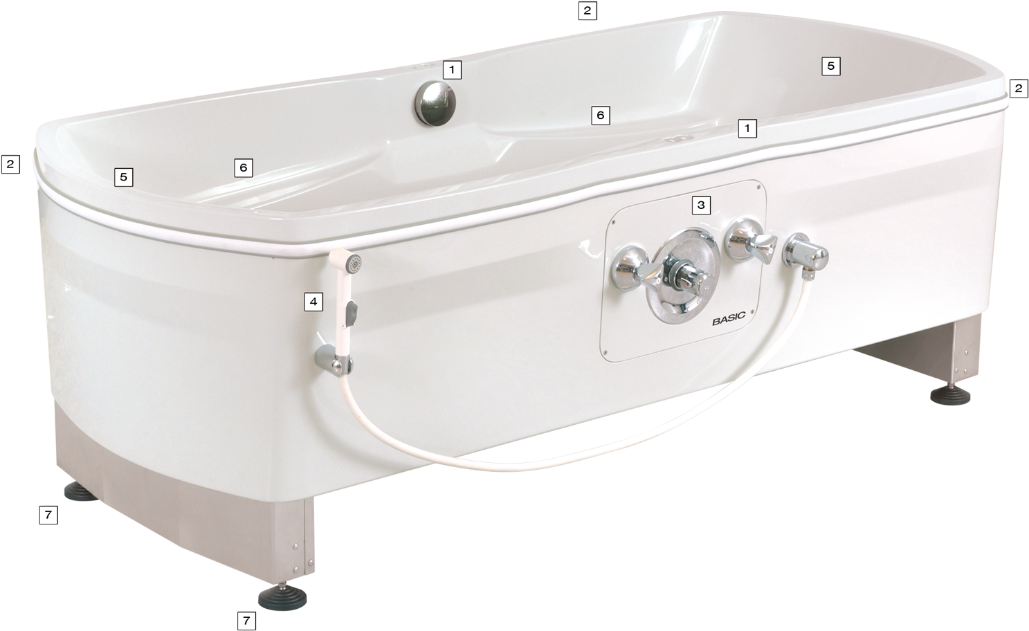 Basic Wanne01 - Bathtub (1500x1125), Png Download