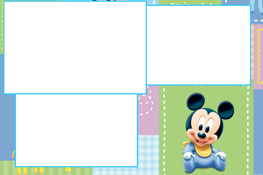 Baby Mickey Wallpaper Montagem - Baby Mickey Mouse Background (890x593), Png Download