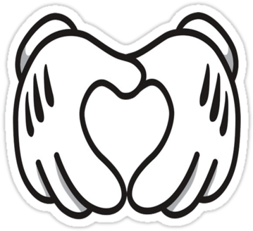 Dope Mickey Mouse Head Png - Mickey And Minnie Hands (375x360), Png Download