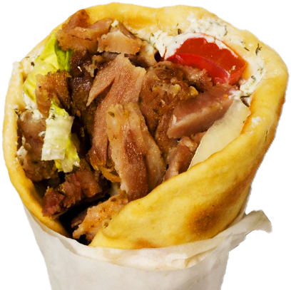 Gyros, Souvlaki Or Kalamaki However You Wanna Call - Gyro (408x407), Png Download