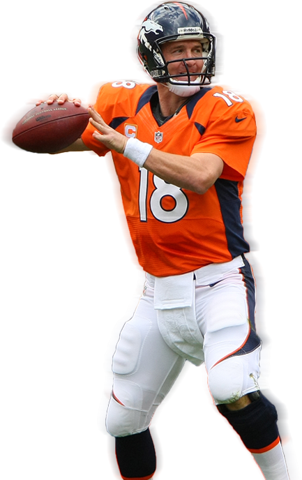 A Player Throwing A Ball - Broncos De Denver Png (433x688), Png Download
