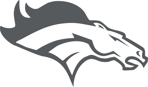 Denver Broncos - Broncos Black And White (500x295), Png Download